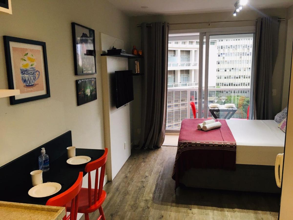 Studio Charmoso Com Terraco E Vista! Sao Paulo Dış mekan fotoğraf