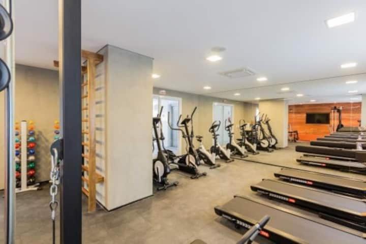Studio Charmoso Com Terraco E Vista! Sao Paulo Dış mekan fotoğraf